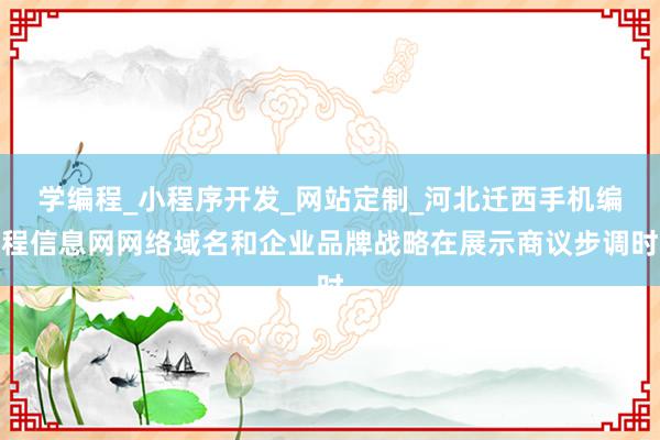 学编程_小程序开发_网站定制_河北迁西手机编程信息网网络域名和企业品牌战略在展示商议步调时